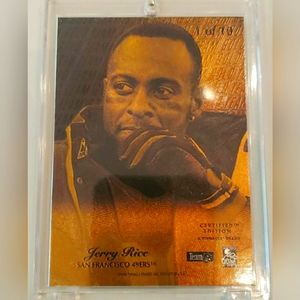1995 JERRY RICE PINNACLE SELECT CERTIFIED EDITION GOLD TEAM #1